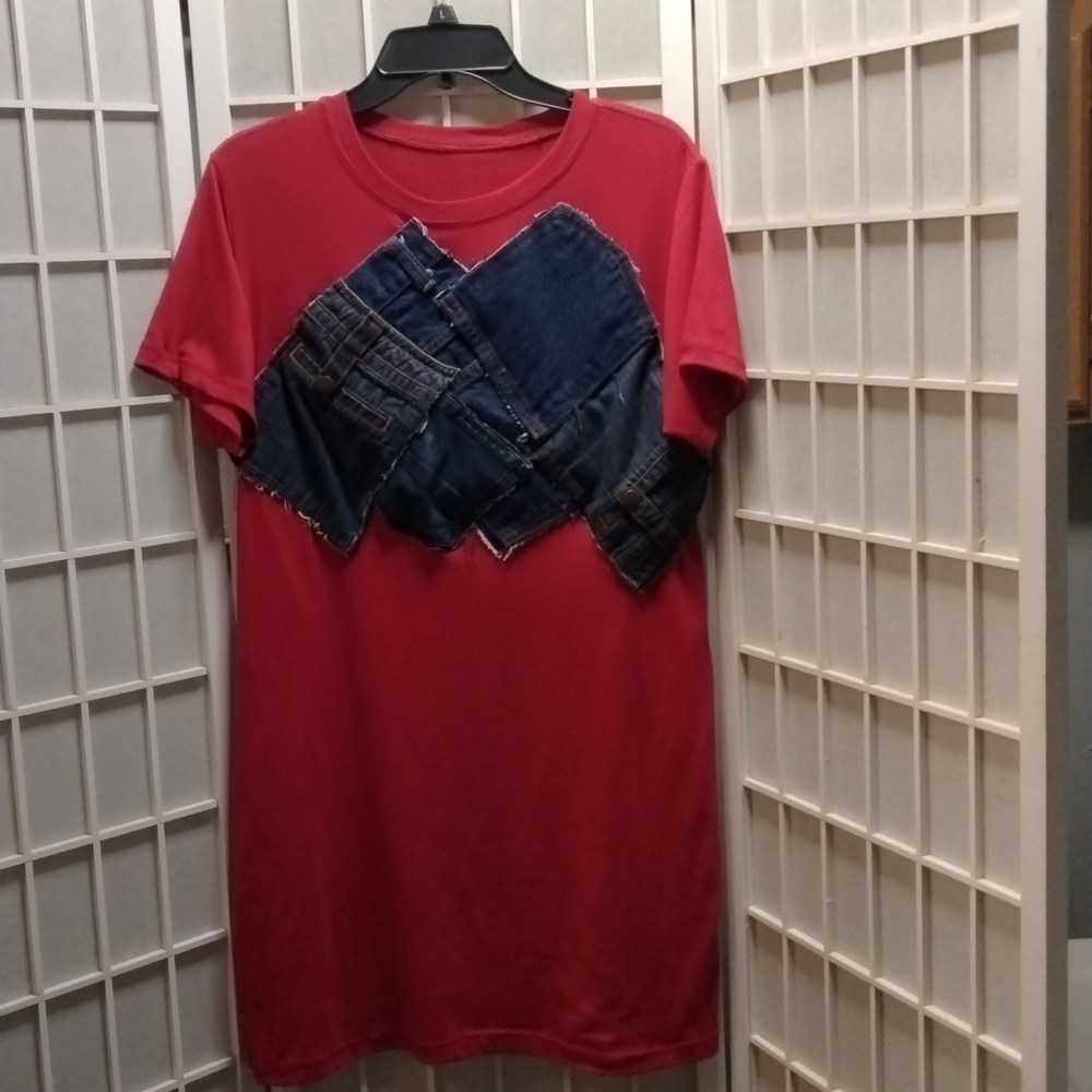 T-SHIRT Denim Pocket Dress
